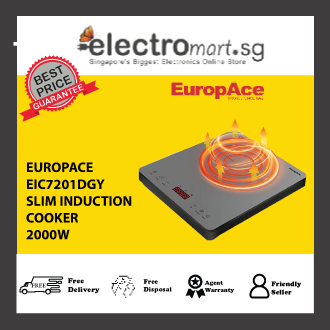 EuropAce EIC7201DGY EIC Slim Induction Cooker - Sleek Grey