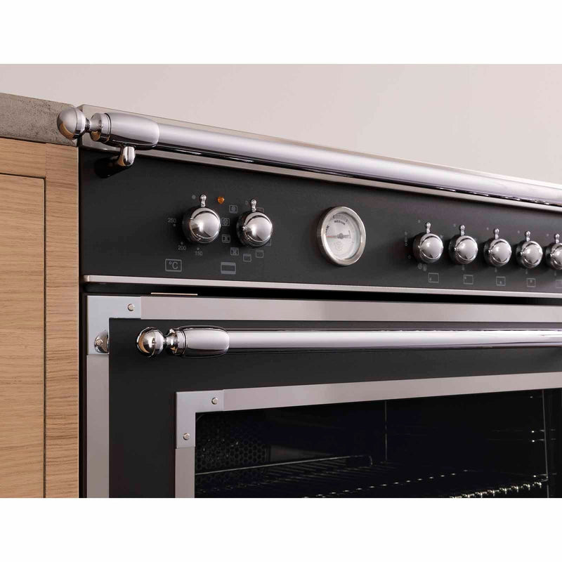 BERTAZZONI HER96L1ENET 90CM STANDING COOKER MATT BLACK