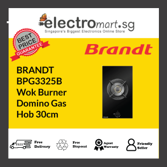 BRANDT BPG3325B Wok Burner Domino Gas Hob 30cm