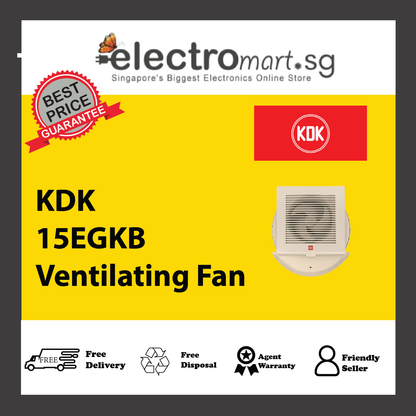 KDK 15EGKB Ventilating Fan