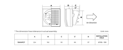 KDK 15WHPCT Ventilating Fan