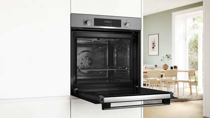 BOSCH HQA574BS3B Series 4 Pyrolytic Multifunction Single Oven – STAINLESS STEEL