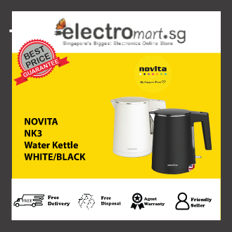 NOVITA NK3 Water Kettle , White/BLACK