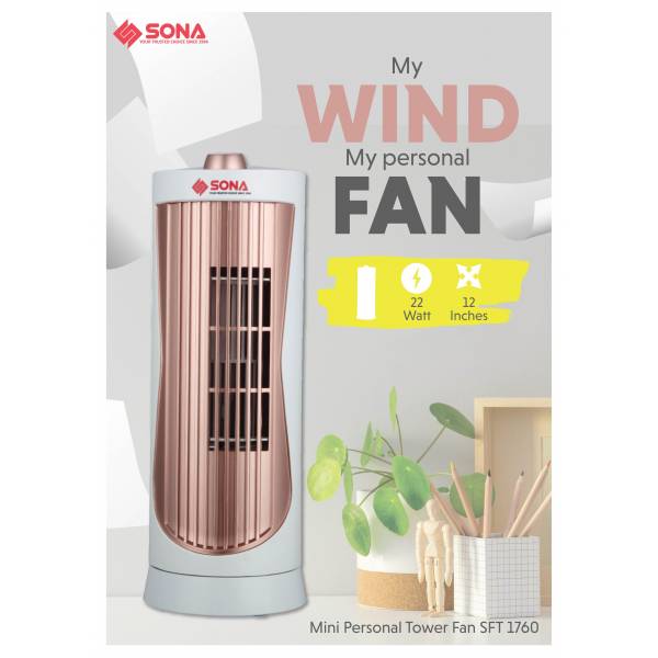 SONA SFT 1760 Mini Personal Tower Fan