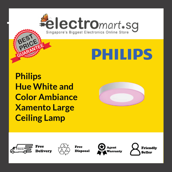 Philips Hue White and Color Ambiance Xamento Large Ceiling Lamp White 52.5W 3700 lm