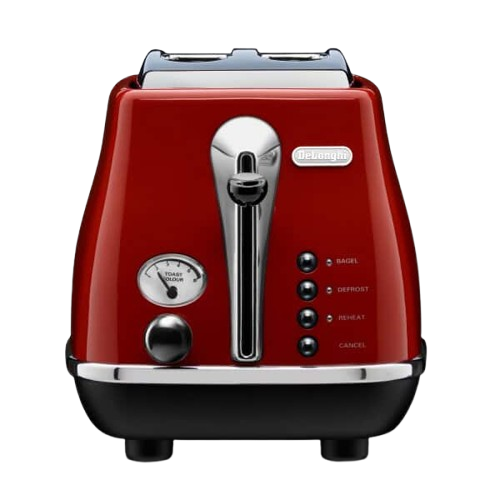 DELONGHI CTO2003.R 2-slice Icona toaster in rich red