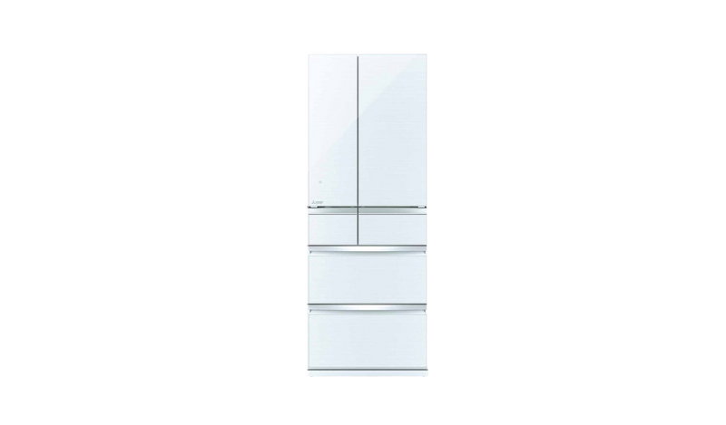 Mitsubishi 588L 6 Door Fridge - Glass White