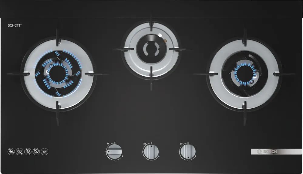 BOSCH PMD83D31AX Series 4 Gas hob 78 cm Tempered glass