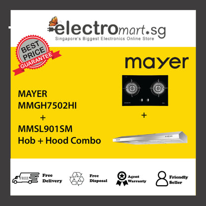 Mayer MMGH7502HI  + MMSL901SM Hob + Hood Combo