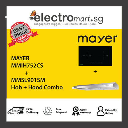 Mayer MMIH752CS  + MMSL901SM Hob + Hood Combo