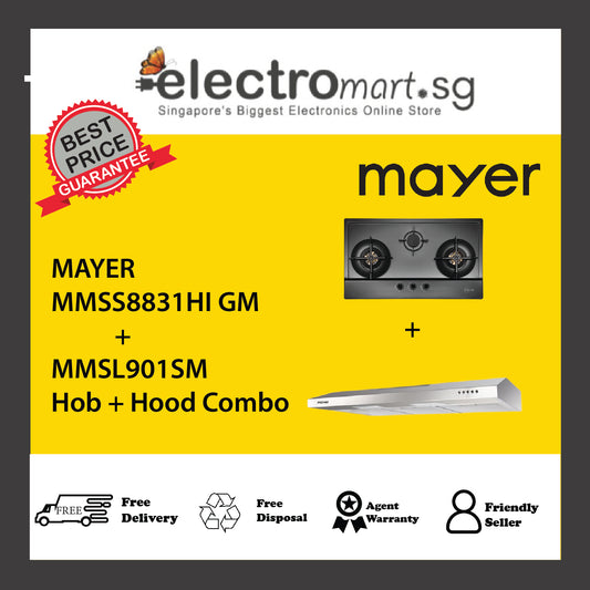 Mayer MMSS8831HI GM  + MMSL901SM Hob + Hood Combo