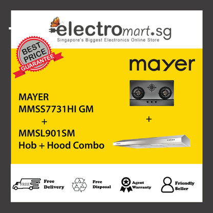 Mayer MMSS7731HI GM  + MMSL901SM  Hob + Hood Combo