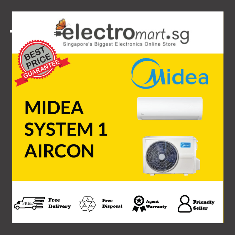 MIDEA SYSTEM 1 AIRCON MAS-1S09E/MSAS-09E 9000 BTU - 5 TICKS