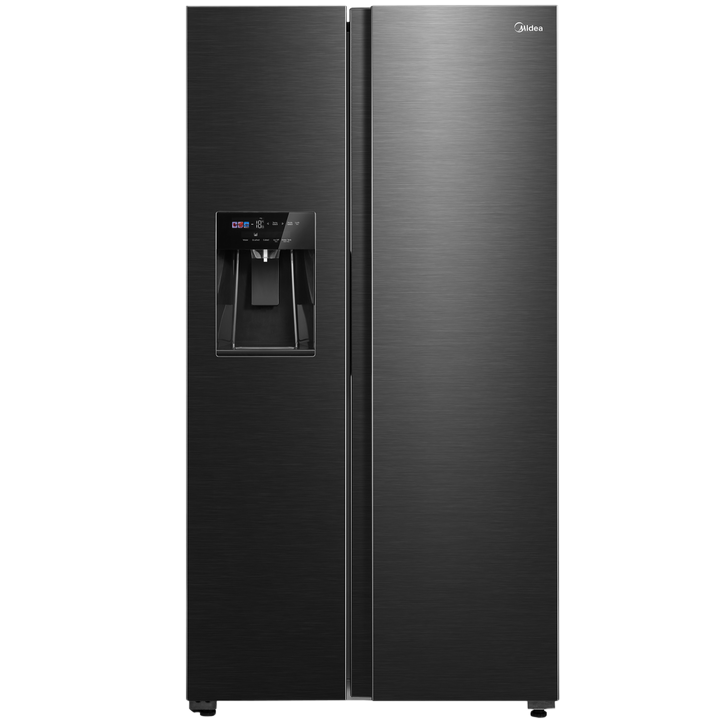 MIDEA MDRS761MYC45SG SIDE-BY-SIDE FRIDGE WITH DISPENSER,  574L, DARK GREY