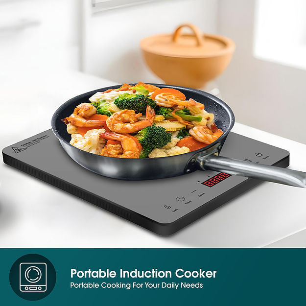 EuropAce EIC7201DGY EIC Slim Induction Cooker - Sleek Grey