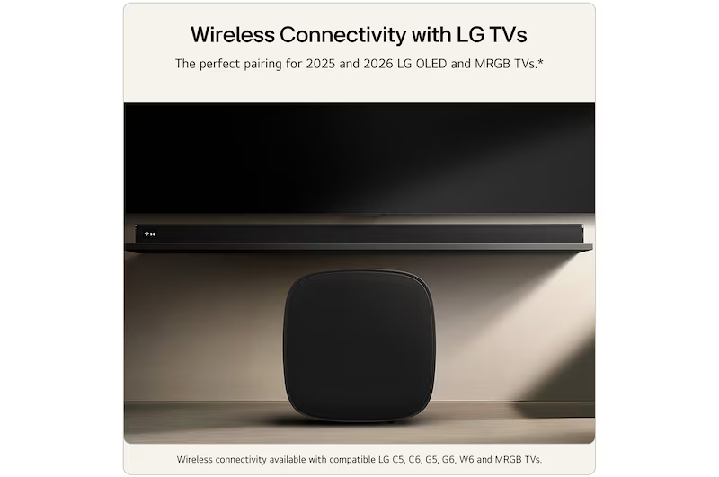 LG W7 Wireless Subwoofer for Immersive Deep Bass