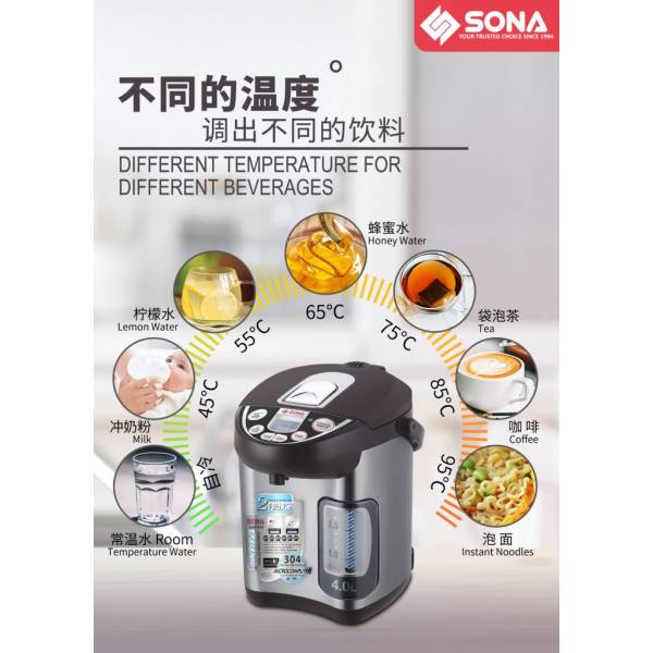SONA SAP 919 Non-Stick Coated Air Pot 4L