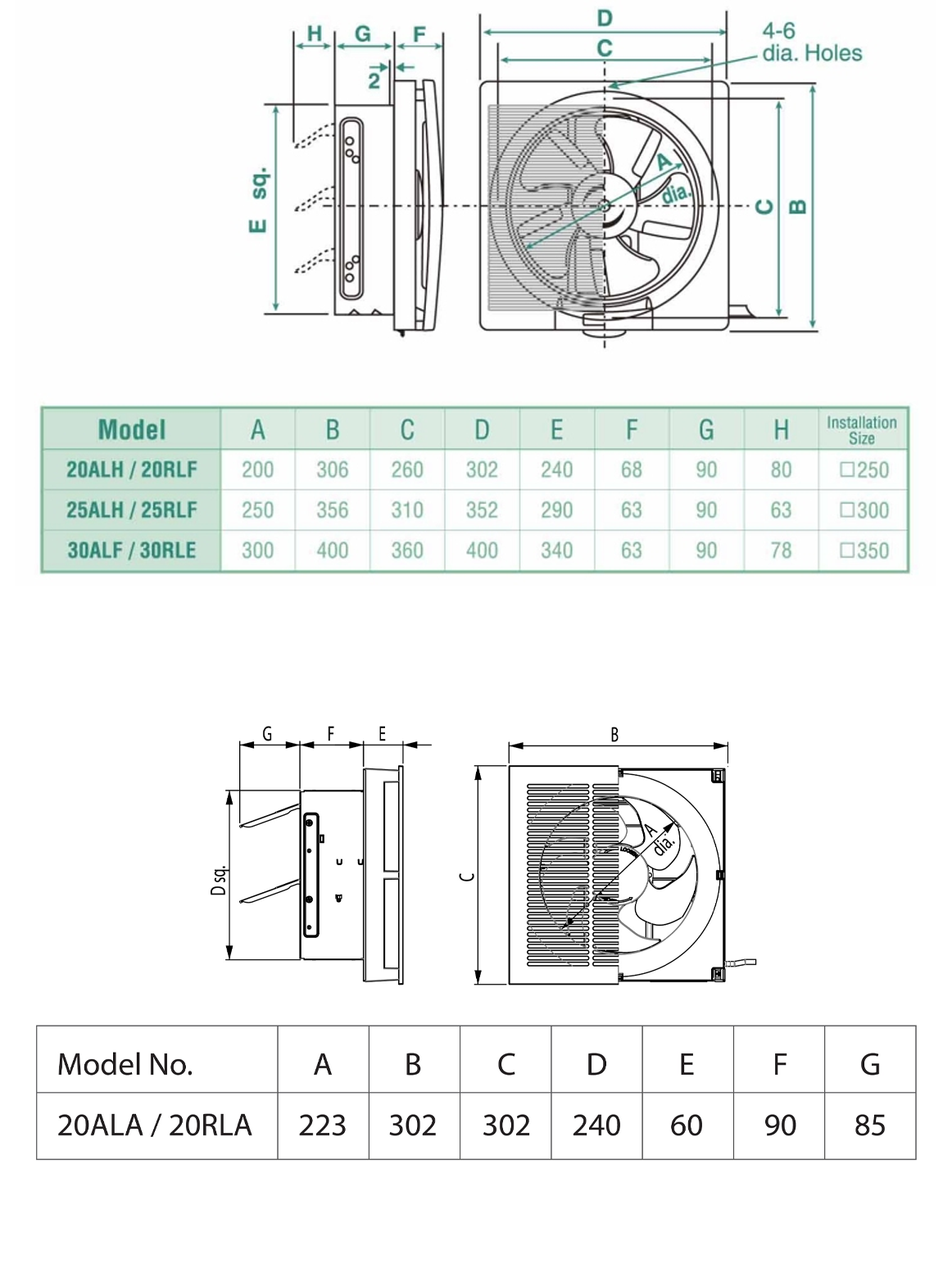 KDK 20ALA Ventilating Fan