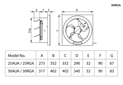 KDK 20RGA Ventilating Fan