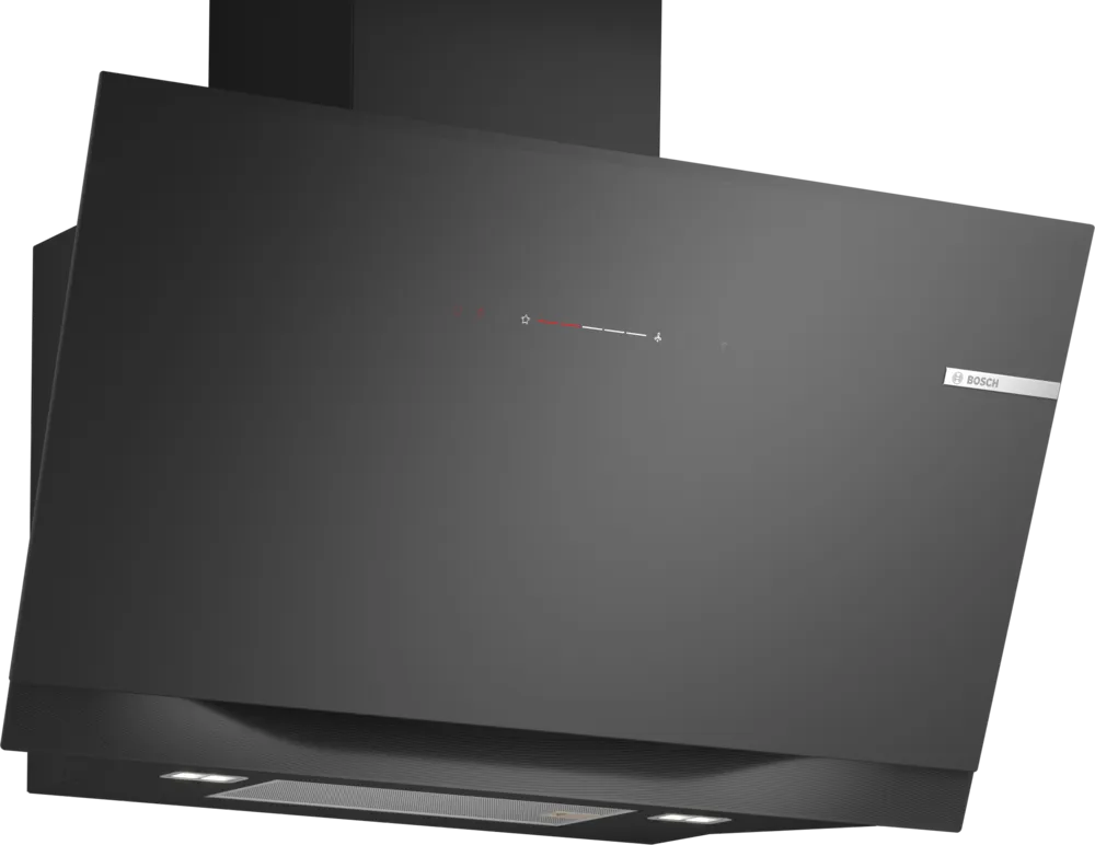 BOSCH DWK91LT60 Series 8 Wall-mounted Hood 90cm clear glass black printed