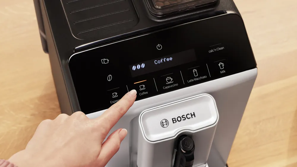 BOSCH TIG 20301 Series 2 Fully automatic coffee machine VeroCafe Silk Silver, Removable water tank