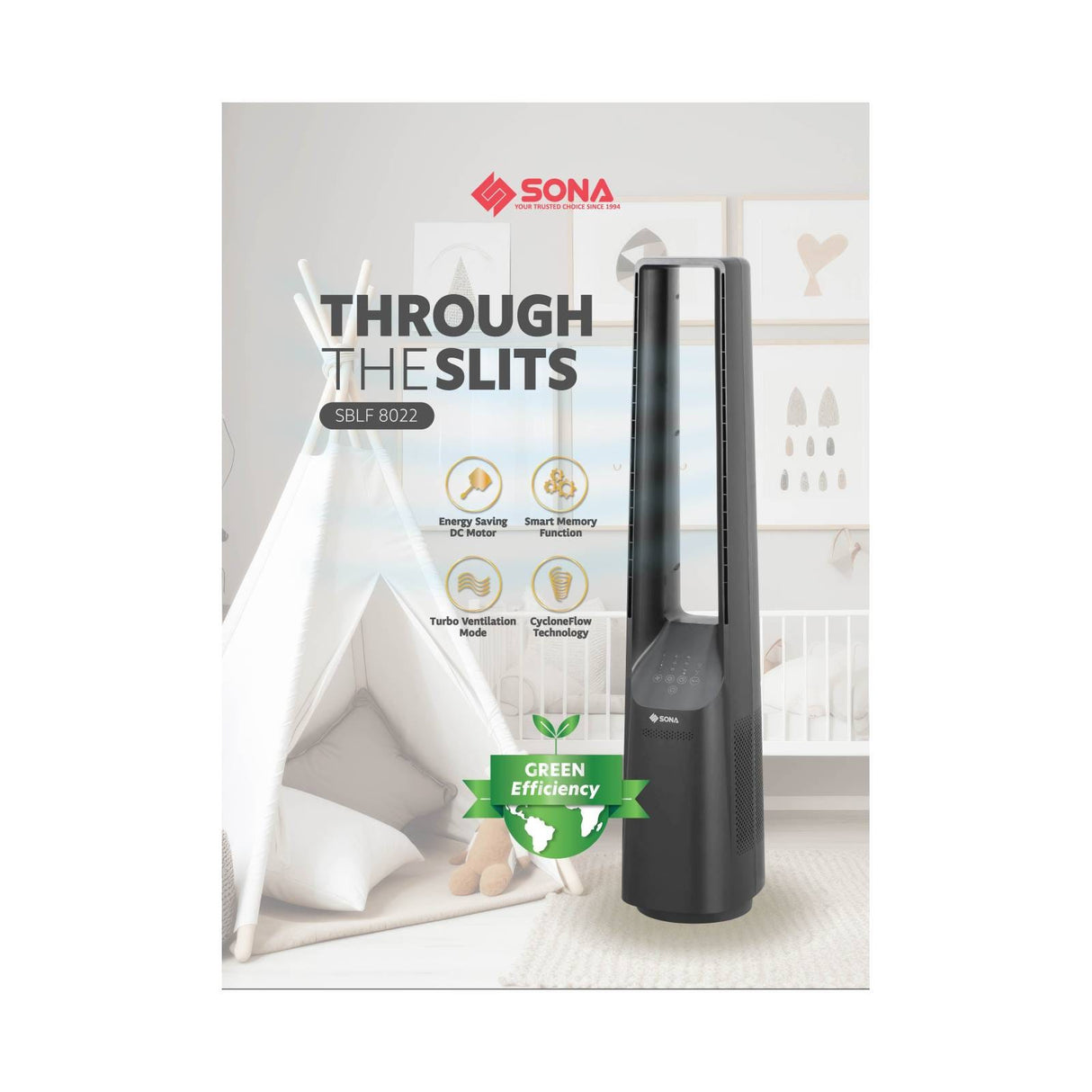 SONA SBLF 8022 DC Bladeless Fan