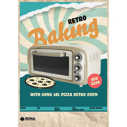 SONA SEO 2240 Pizza Retro Oven 18L