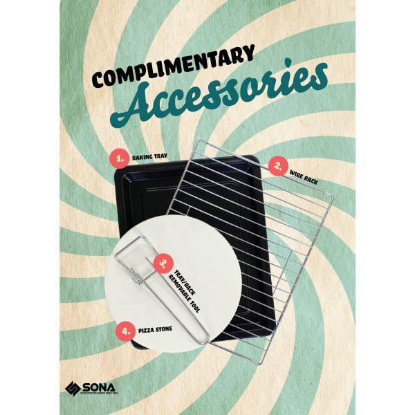 SONA SEO 2240 Pizza Retro Oven 18L