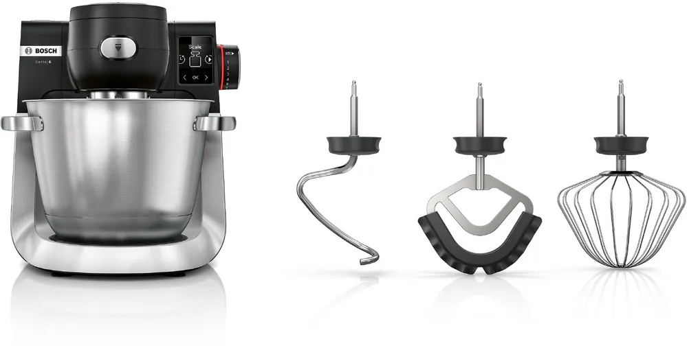 BOSCH MUM S6ZM00G Series 6 Kitchen machine with scale 1600 W Black, Brushed stainless steel
