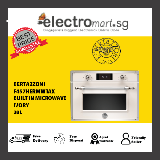 Bertazzoni Heritage Series F457HERMWTAX 38L Built-In Combi Microwave - Ivory / Chrome