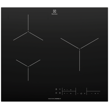 ELECTROLUX EHI6322BF UltimateTaste 500 built-in induction hob with 3 cooking zones 60cm