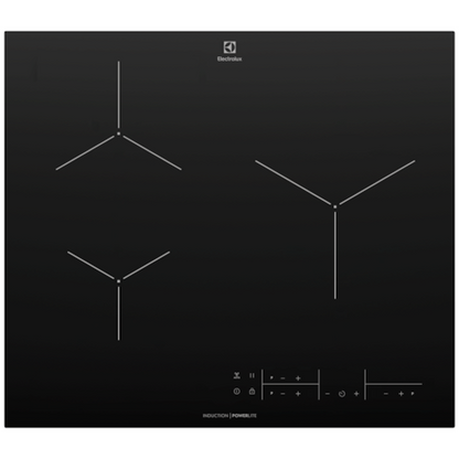 ELECTROLUX EHI6322BF UltimateTaste 500 built-in induction hob with 3 cooking zones 60cm