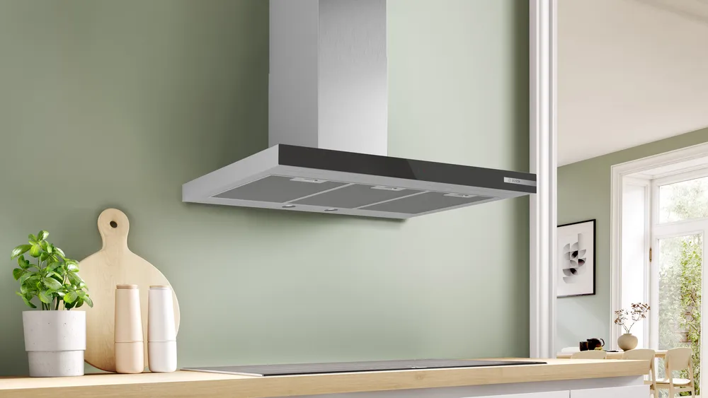 BOSCH DWB97BK61T Series 4 wall-mounted cooker hood 90cm Black