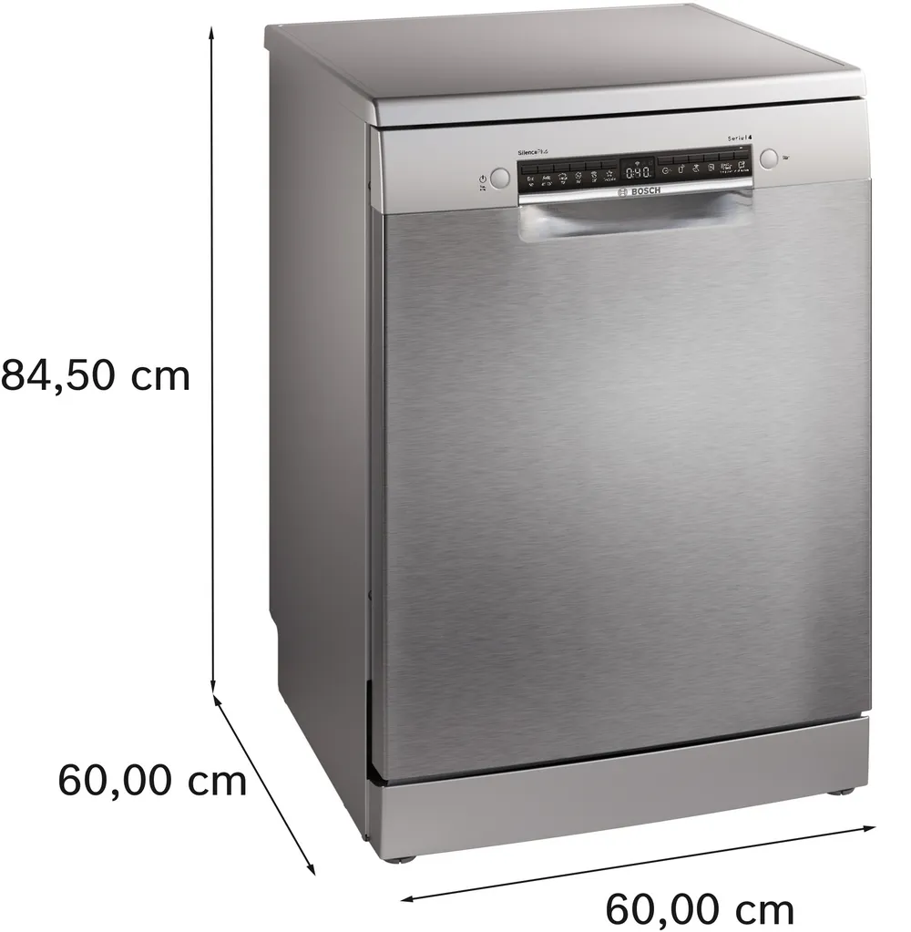 BOSCH SMS4ECI26E Series 4 Freestanding Dishwasher 60cm Brushed steel anti-fingerprint