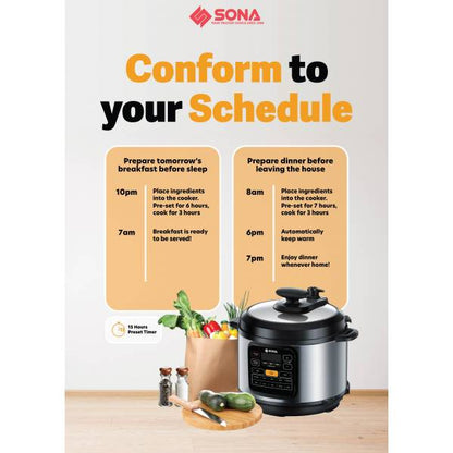 SONA SPC 2506 Pressure Cooker 6L