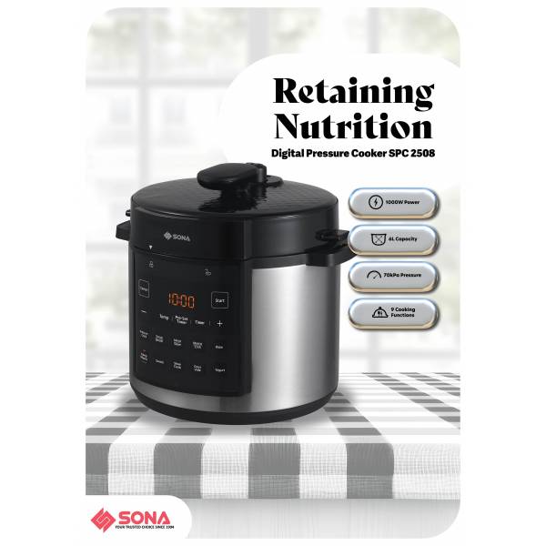 SONA SPC 2508 Pressure Cooker 6L