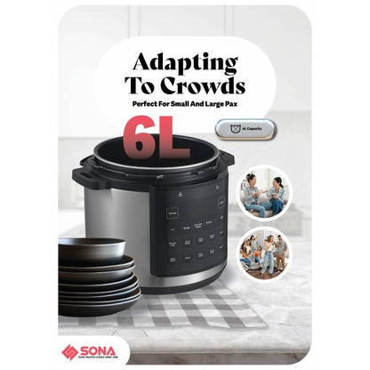 SONA SPC 2508 Pressure Cooker 6L