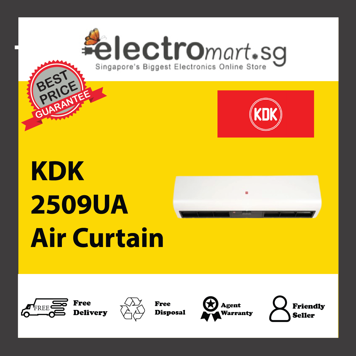 KDK 2509UA Air Curtain 900 mm (3 ft) Air Curtain