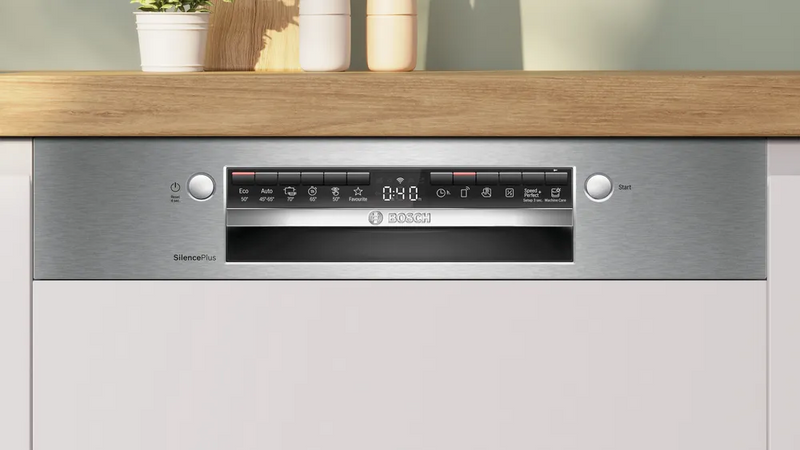 BOSCH SMI4EVS08E Series 4 semi-integrated dishwasher 60cm Brushed steel