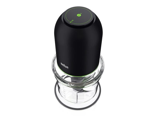 BRAUN  CH3011BK Chopper with 4  Stainless Steel  Blades One  Push Function