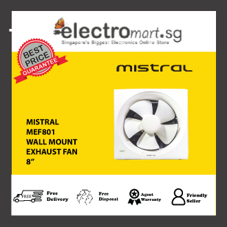 Mistral MEF801 Wall Mount Exhaust Fan, 8"