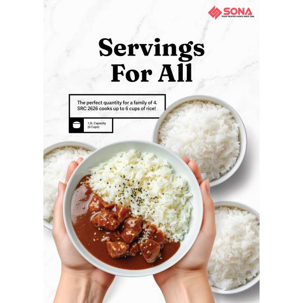 SONA SRC 2626 Digital Rice Cooker 1.2L