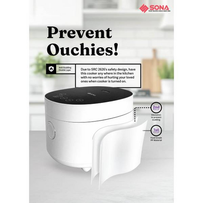 SONA SRC 2626 Digital Rice Cooker 1.2L