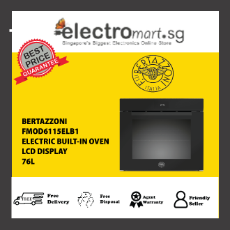 BERTAZZONI FMOD6115ELB1 60CM BUILT-IN OVEN (76L)/(BLACK GLASS MODERN SERIES)