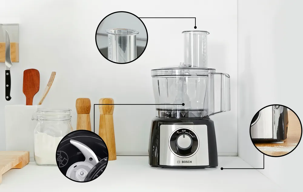 BOSCH MCM 3501MGB Food processor MultiTalent 3 800 W Black, Brushed stainless steel