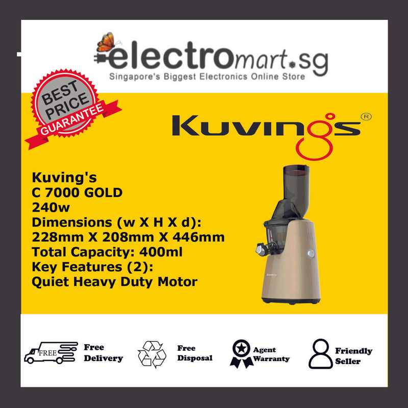 KUVINGS C7000 GOLD WHOLE SLOW JUICER (240W)