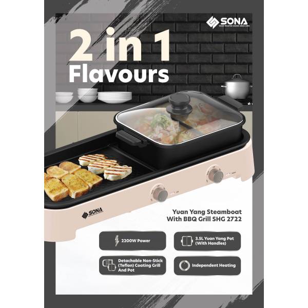 SONA SHG 2722 “Yuan Yang”  Steam Boat  & Grill