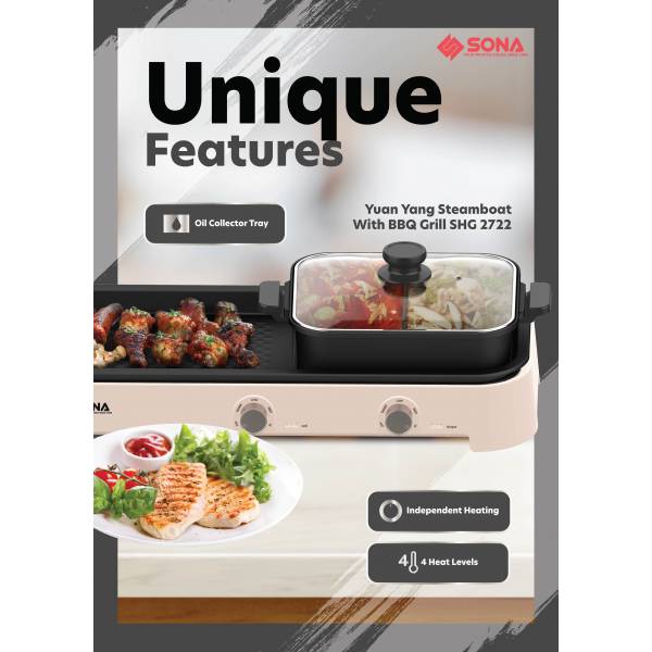 SONA SHG 2722 “Yuan Yang”  Steam Boat  & Grill