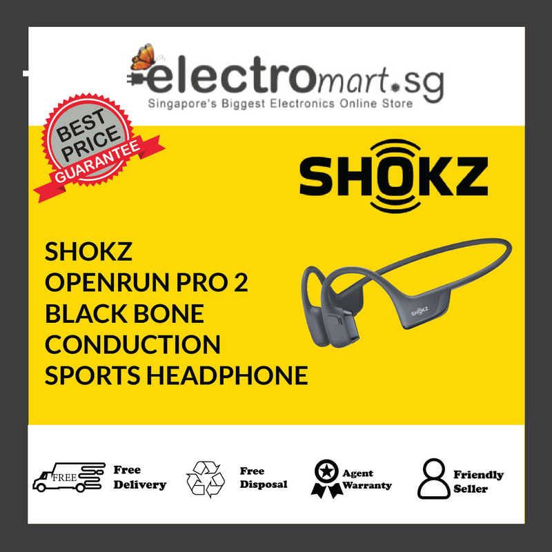 SHOKZ OPENRUN PRO 2 BLACK BONE CONDUCTION SPORTS HEADPHONE