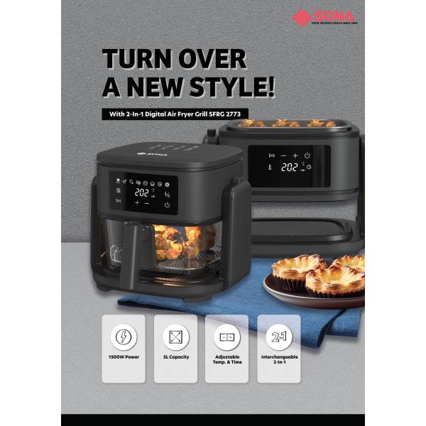 SONA SFRG 2773 Digital Air Fryer Grill